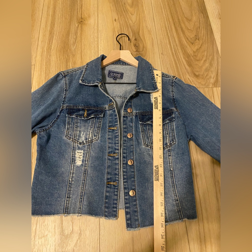 Ci Sono denim collection size L distressed Jean jacket - Picture 3 of 8